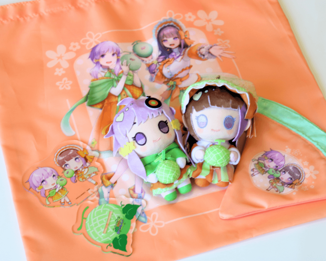 おしぐるみ2体+エコバッグ+アクリルミニスタンド